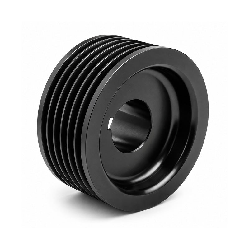 112J08 Tapered Bore Polyvee Belt Pulley 112mm Pitch Diameter 8 Grooves