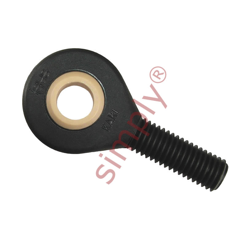 igubal KALI06 Left Hand Male Plastic Rod End 0.375 inch Bore 3/8-24 Thread