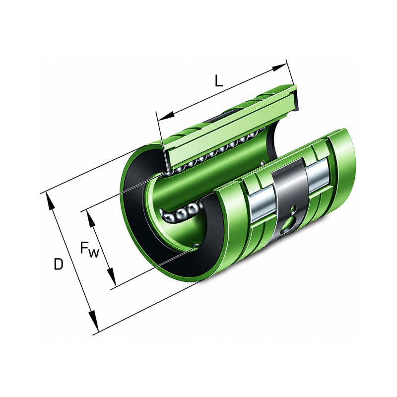 INA KNO20 Relubricatable Open Linear Ball Bushing 20x32x45mm