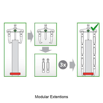 KUKKO Series 2V150P Jaw Modular Extensions (Pair) Length 150mm Allow 2-3 Days