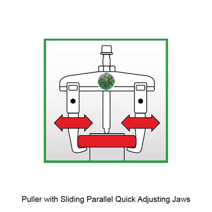 KUKKO Series 20-3+ Universal 2-Jaw Puller with Sliding Parallel Quick Adjusting Jaws 250mm