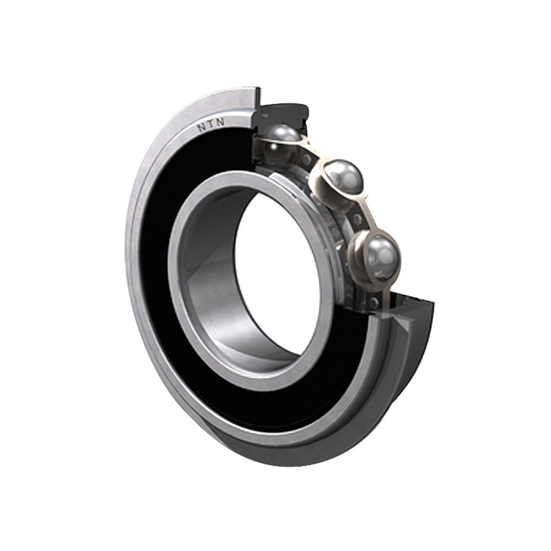 NTN 6200LLBNR/2AS Non-Contact Deep Groove Ball Bearing with Low Friction Seals and Snap Ring 10x30x9mm - Allow 2-3 Days