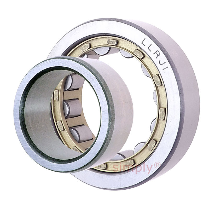 LLRJ1 Budget Brass Caged Cylindrical Roller Bearing 1x2-1/4x5/8 inch