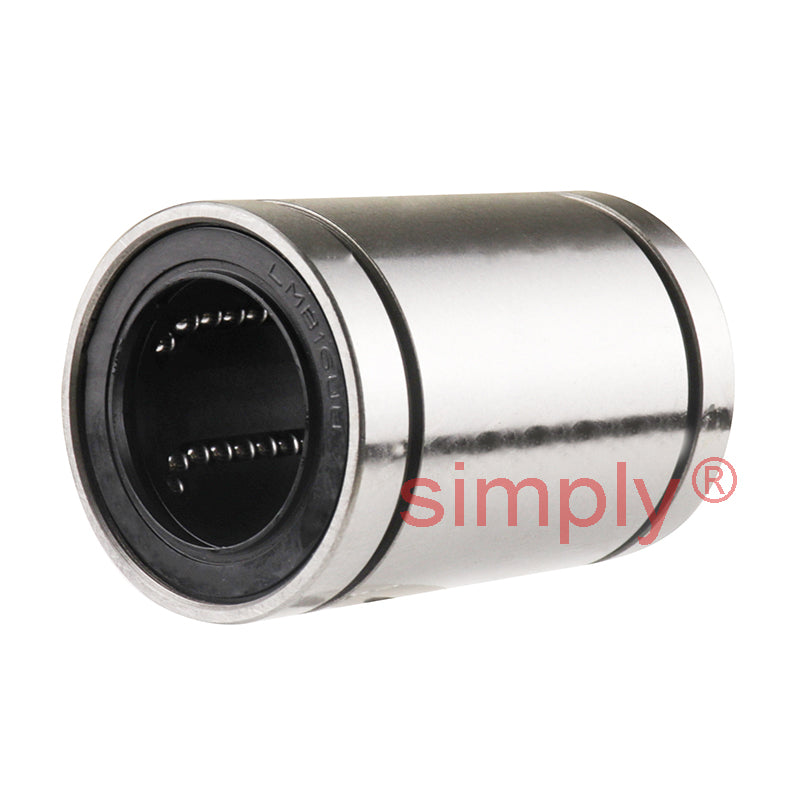 LMB16UU Imperial Closed Linear Ball Bushing with Rubber Seals 1x1.563x2.25 inch - Allow 2-3 Days
