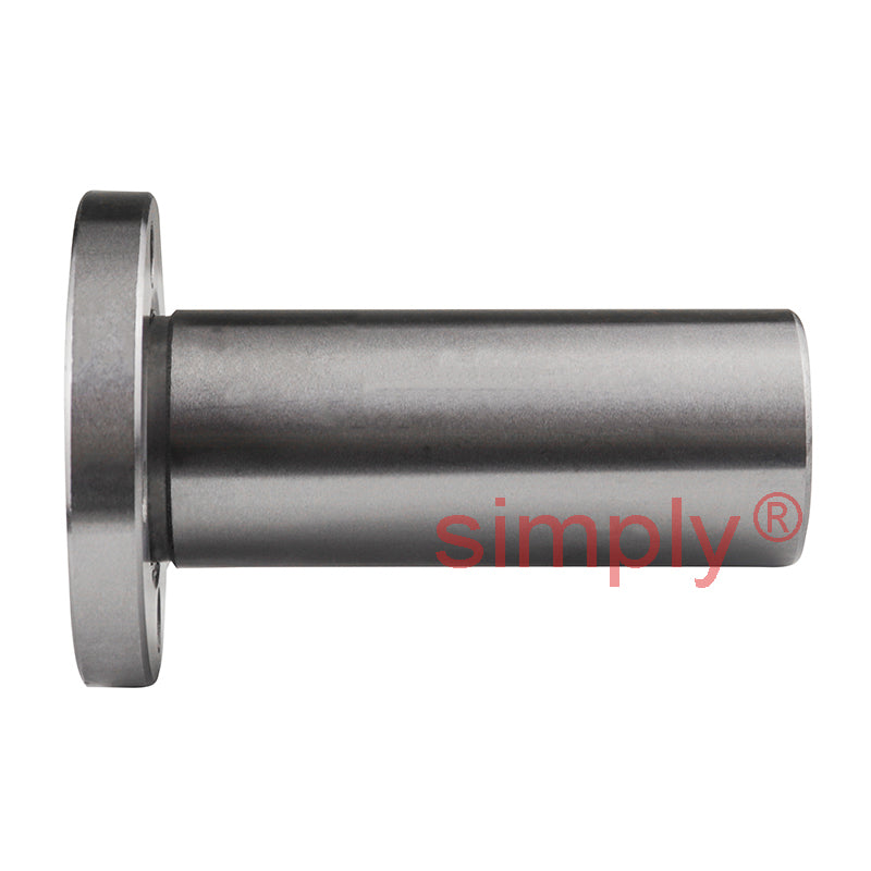 LMEF12LUU Long Round Flanged Linear Ball Bushing with Rubber Seals and Resin Retainer 12x22x60mm