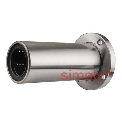 LMEF40LUU Long Round Flanged Linear Ball Bushing with Rubber Seals and Resin Retainer 40x62x154mm