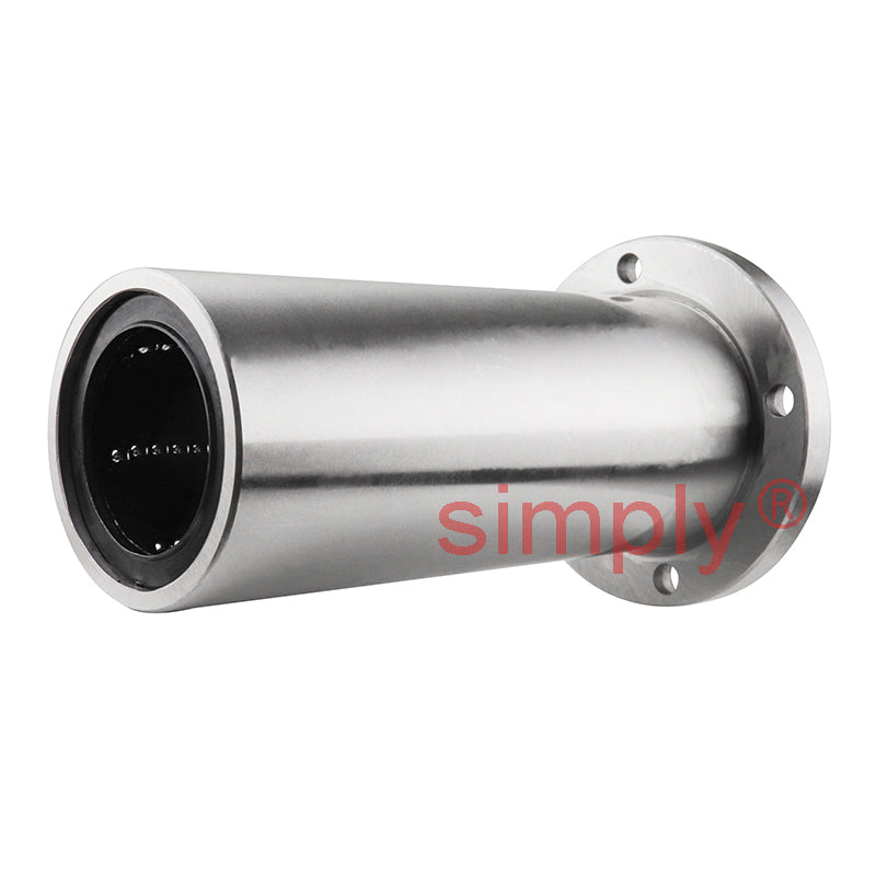 LMEFL60UU Long Round Flanged Linear Ball Bushing with Rubber Seals and Resin Retainer 60x90x211mm