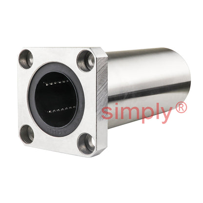 LMEK40LUU Long Square Flanged Linear Ball Bushing with Rubber Seals and Resin Retainer 40x62x151mm