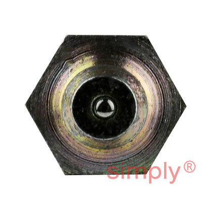 M6x1 Metric Tapered Hardened Mild Steel Zinc Plated Straight Hydraulic Grease Nipples 