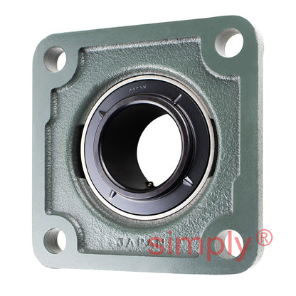 NTN M-UCF210D1 Metric Four Bolt Square Cast Iron Flange Housing with 50mm Bore Insert