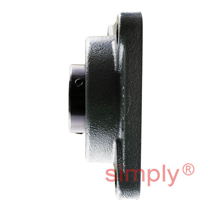 NTN M-UCF210D1 Metric Four Bolt Square Cast Iron Flange Housing with 50mm Bore Insert