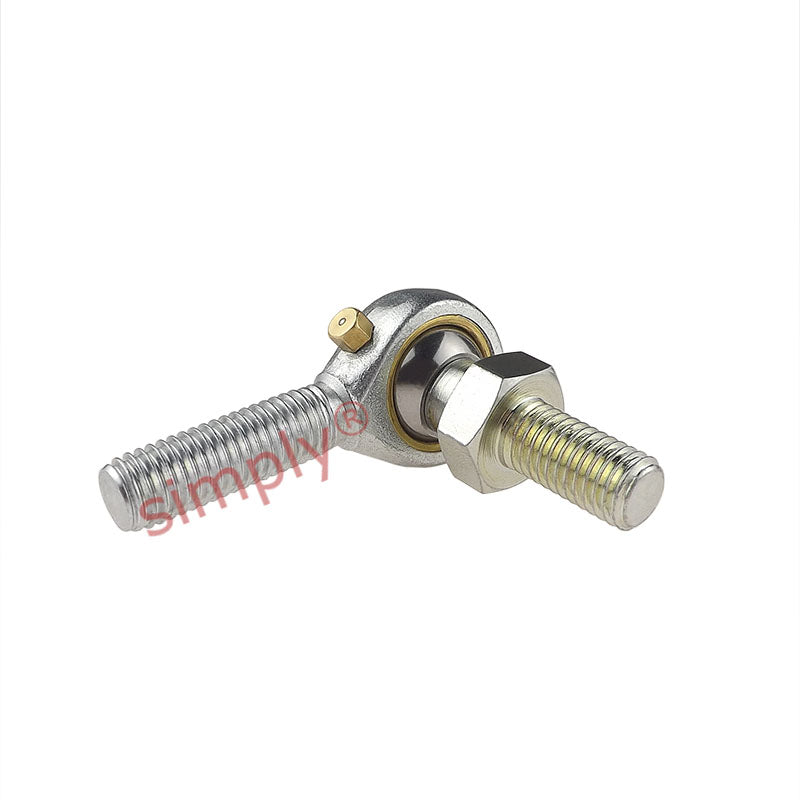 Branded MB-M10S Right Hand Metric Steel / Bronze Lined Maintenance Required Studded Male Rod End M10x1.5 Thread