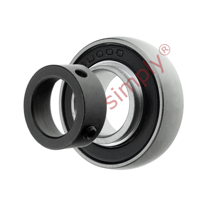 SU005 Stainless Steel Metric Eccentric Collar Type Bearing Insert with 25mm Bore 47mm Outside Diameter