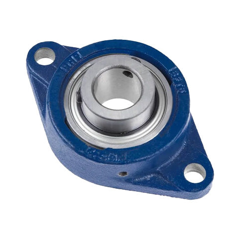 RHP MSF1-1/2 Imperial Four Bolt Square Cast Iron Flange Housing and 1-1/2 inch Bore Grub Screw Insert