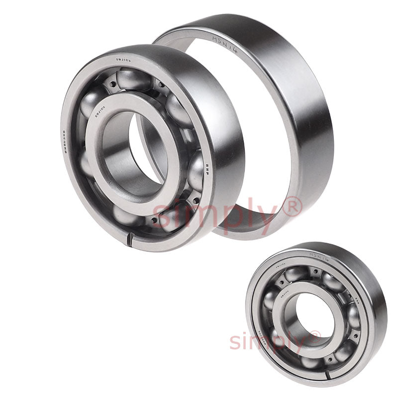 RHP MSN14 Parallel Outer Open Deep Groove Ball Bearing with Spherical Seating Ring 1-3/4x4-5/8x1-1/8 inch