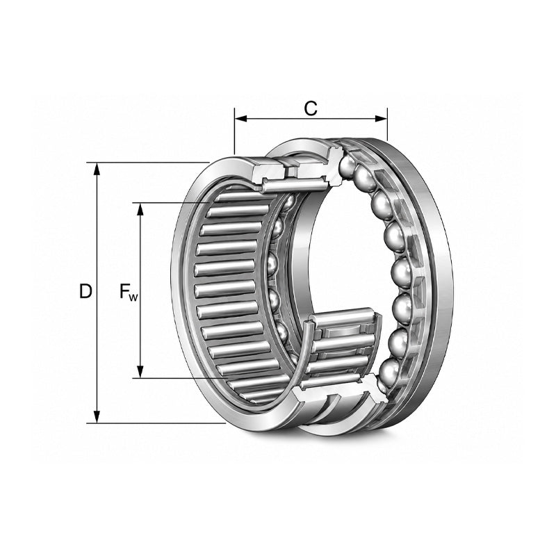 INA NKX17-Z-XL Needle Roller/Axial Ball Bearing 17x26x25mm - Allow 1-2 Days - Contact Us For Faster Delivery