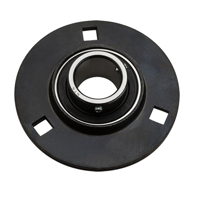 NTN AELPF201-008W3 Round 3 Bolt Pressed Steel Bearing Housing with 1/2 inch Eccentric Collar Insert - Allow 2-3 Days