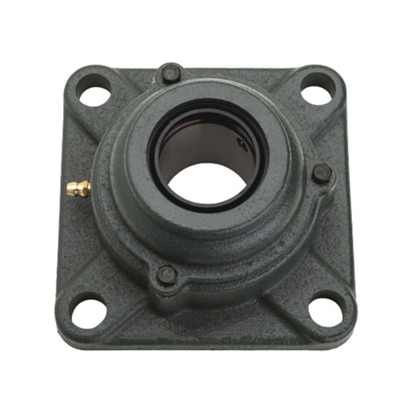 NTN C-UCF214D1 Metric Four Bolt Square Cast Iron Flange Housing with 70mm Bore Insert with Cast Iron Cover - Open Version - Allow 2-3 Days