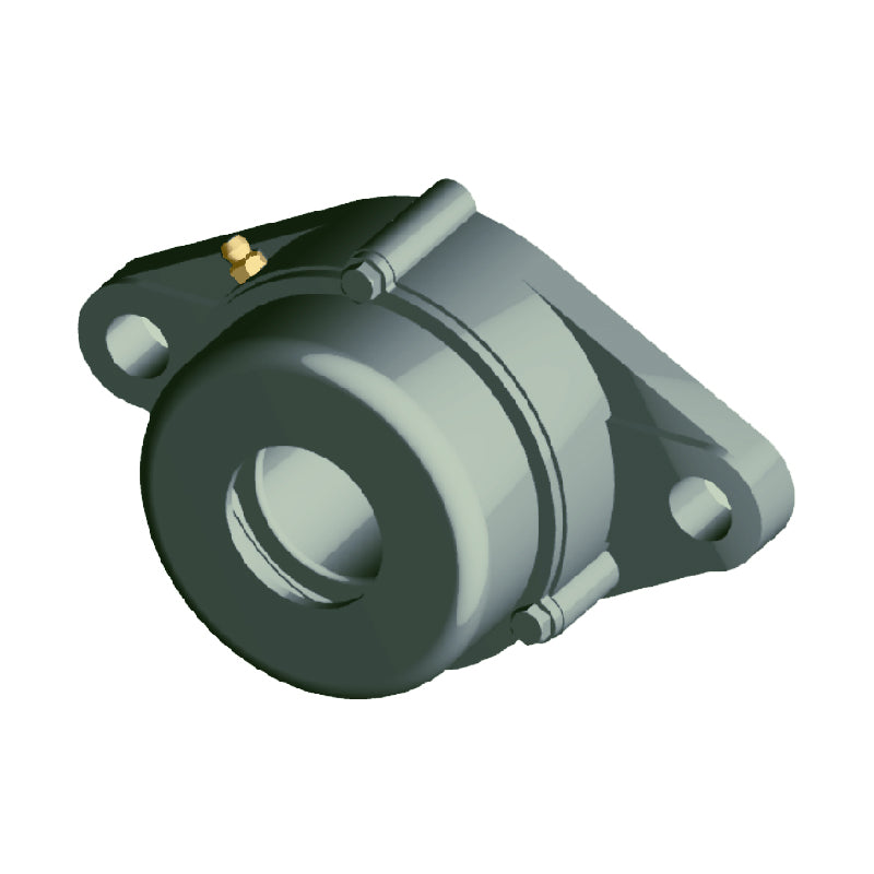 NTN C-UCFLX06-104D1 Imperial Two Bolt Oval Cast Iron Flange Housing with 1-1/4 inch Bore Insert with Cast Iron Cover - Open Version - Allow 2-3 Days