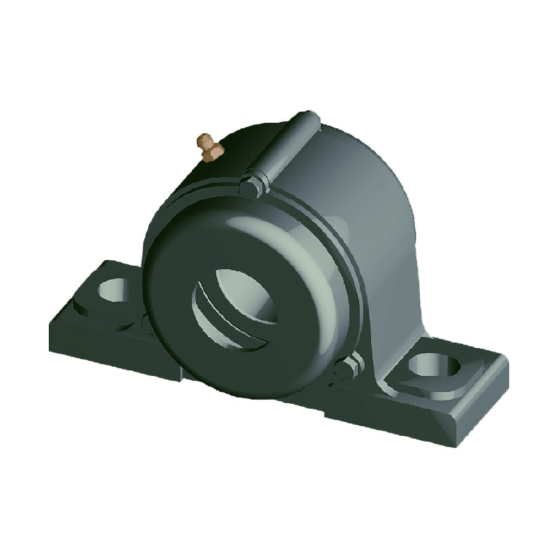 NTN C-UCP321D1 Metric Cast Iron Two Bolt Pillow / Plummer Block Housing with 105mm Bore Insert with Cast Iron Cover - Open Version - Allow 2-3 Days