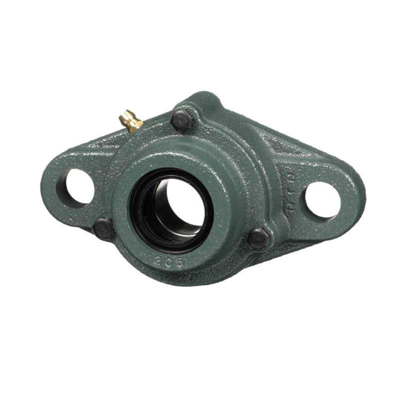 NTN C-UKFL311D1/H2311X Metric Two Bolt Cast Iron Oval Housing with Cast Iron Cover - Open Version - Insert and Adaptor Sleeve Fits 50mm Shaft - Allow 2-3 Days