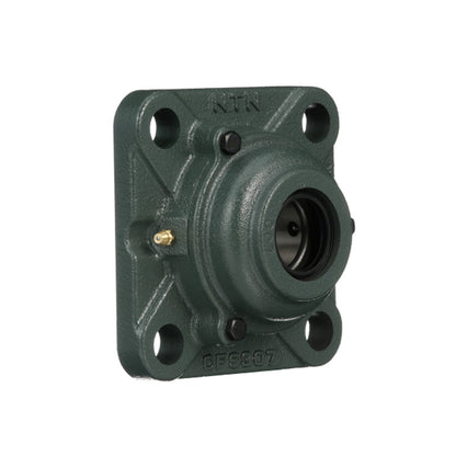 NTN C-UKFS308D1/H2308X Metric Four Bolt Square Cast Iron Housing with Cast Iron Cover - Open Version - Insert and Adaptor Sleeve Fits 35mm Shaft - Allow 2-3 Days