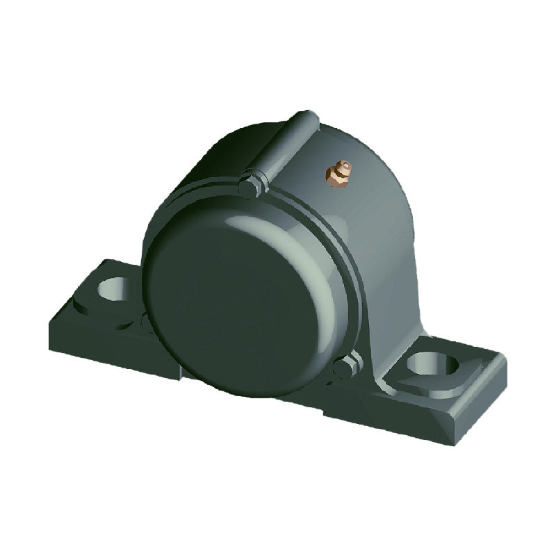 NTN CM-UCPX12D1 Metric Cast Iron Two Bolt Pillow / Plummer Block Housing with 60mm Bore Insert with Cast Iron Cover - Closed Version - Allow 2-3 Days