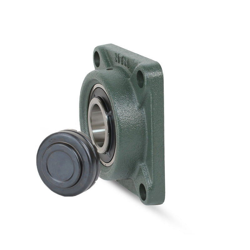 NTN SM-UCFC205-015D1 Imperial Four Bolt Cast Iron Round Flanged Housing with 15/16 inch Insert with Steel Plate Cover - Closed Version - Allow 2-3 Days