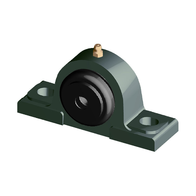 NTN M-SM-UCP210-114D1 Imperial Cast Iron Two Bolt Pillow / Plummer Block Housing with 1-7/8 inch Bore Insert with Steel Plate Cover - Closed Version - Allow 2-3 Days
