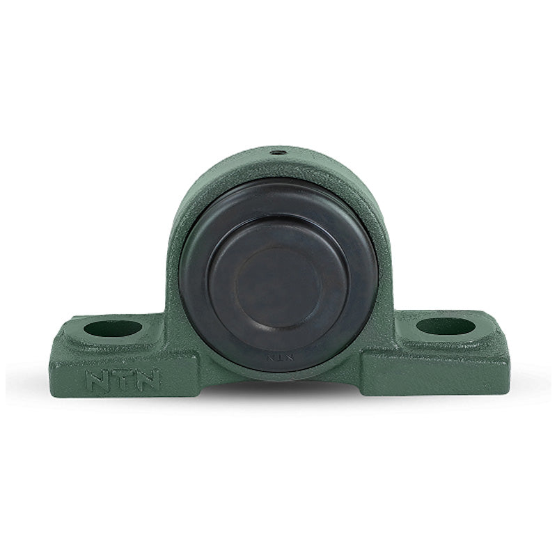 NTN M-SM-UCP203D1 Metric Cast Iron Two Bolt Pillow / Plummer Block Housing with 17mm Bore Insert with Steel Plate Cover - Closed Version - Allow 2-3 Days