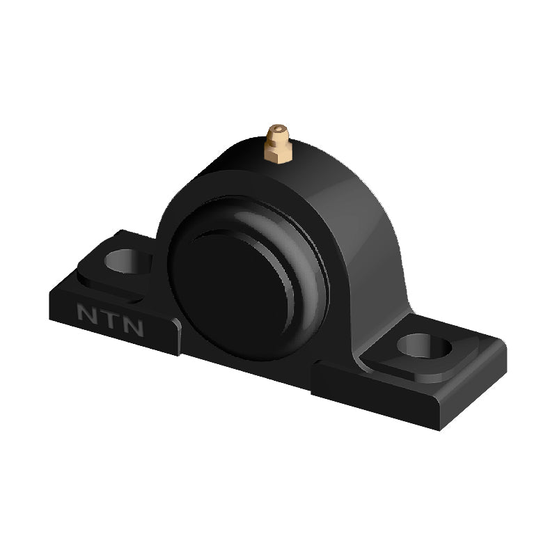 NTN SM-UCPX07D1 Metric Cast Iron Two Bolt Pillow / Plummer Block Housing with 35mm Bore Insert with Steel Plate Cover - Closed Version - Allow 2-3 Days