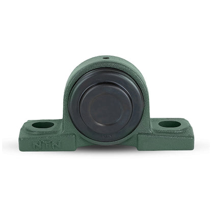 NTN SM-UKP209SD1/HS2309X Imperial Cast Iron Two Bolt Pillow / Plummer Block Housing with Steel Plate Cover - Closed Version - Insert and Adaptor Sleeve Fits 1-5/8 inch Shaft - Allow 2-3 Days