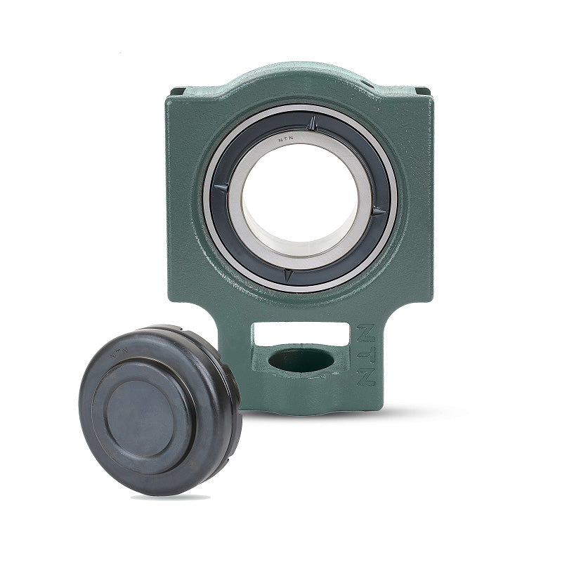 NTN SM-UKT213SD1/HS2313X Imperial Cast Iron Take Up Unit with Steel Plate Cover - Closed Version - Insert and Adaptor Sleeve Fits 2-3/8 inch Shaft - Allow 2-3 Days
