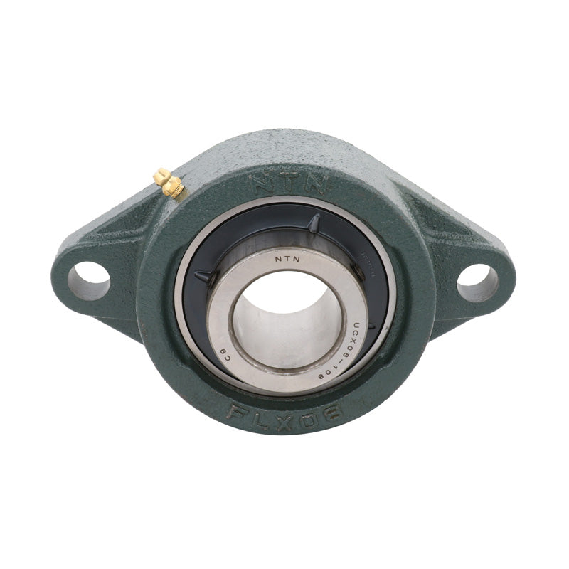 NTN UCFL315-215D1 Imperial Two Bolt Oval Cast Iron Flange Housing with 2-15/16 inch Bore Insert - Allow 2-3 Days