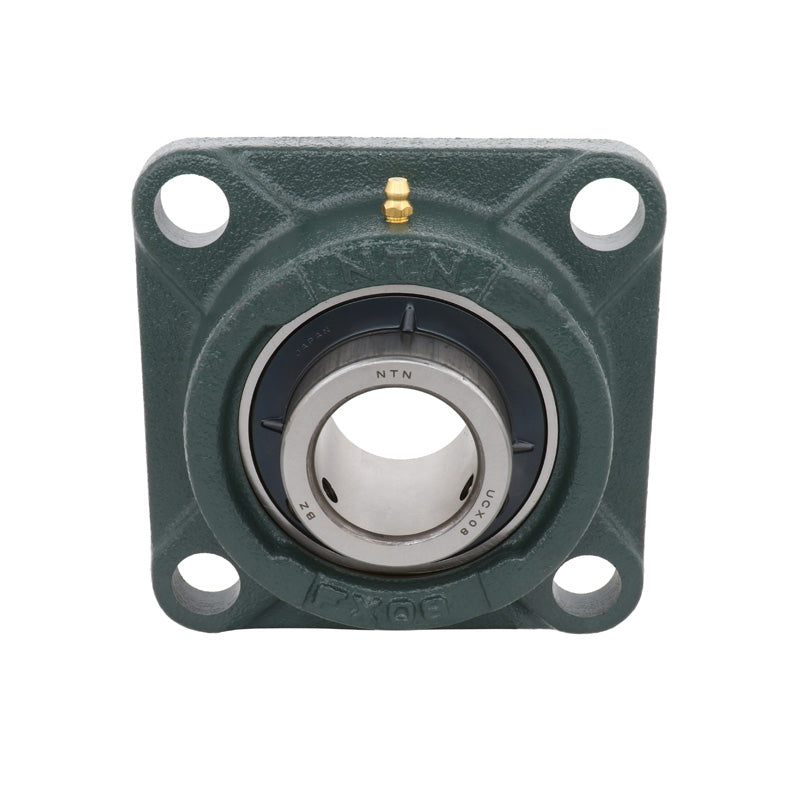 NTN UCFX15D1 Metric Four Bolt Square Cast Iron Flange Housing with 75mm Bore Insert - Allow 2-3 Days