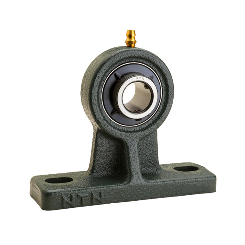 NTN M-UCHP205D1 Metric Cast Iron High Centre Height Two Bolt Pillow / Plummer Block Housing with 25mm Bore Insert - Allow 2-3 Days