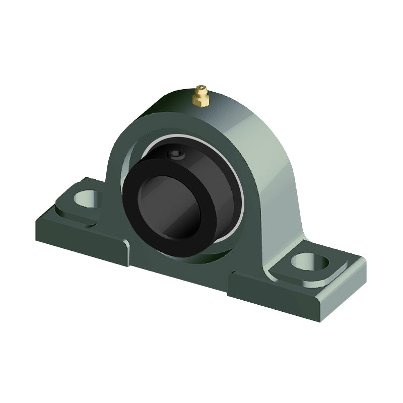 NTN M-UELP204D1 Metric Cast Iron Two Bolt Pillow / Plummer Block Housing with 20mm Eccentric Collar Insert - Allow 2-3 Days