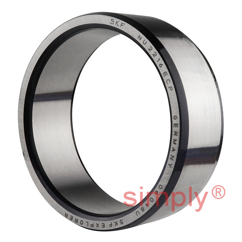 SKF NU2216ECP Single Row Cylindrical Roller Bearing with Polyamide Cage 80x140x33mm