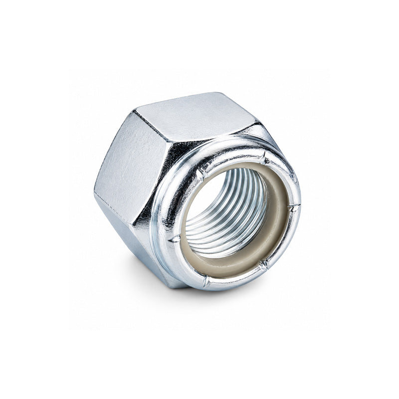 M8 Bright Zinc Plated High Tensile Steel Nyloc Locking Nut