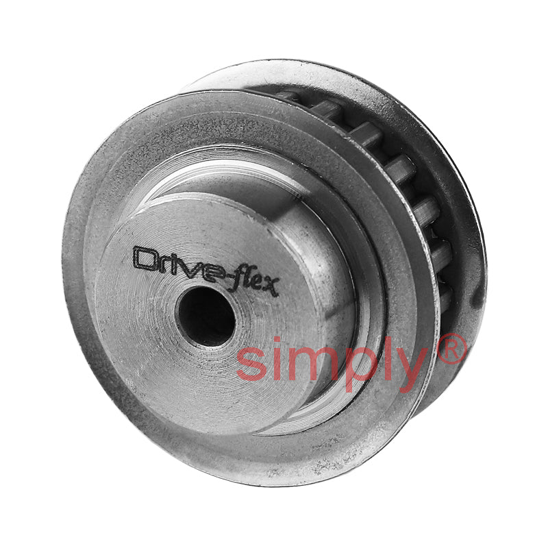 P26-XL-037F - 1/5 inch Pitch 26 Tooth Flanged Pilot Bore Aluminium Timing Pulley for 3/8 inch Wide Belt
