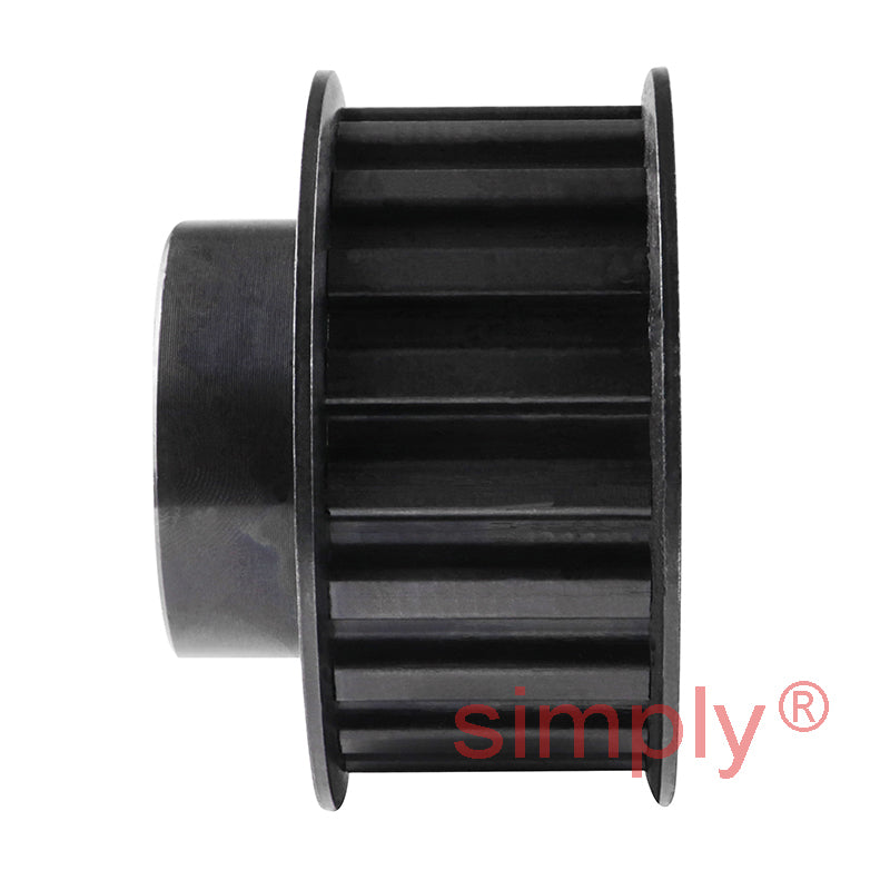 P16-H-300F - 1/2 inch Pitch 16 Tooth Flanged Pilot Bored Steel Timing Pulley for 3 inch Wide Belts