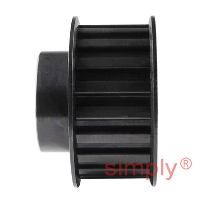 P30-H-100F - 1/2 inch Pitch 30 Tooth Flanged Pilot Bored Steel Timing Pulley for 1 inch Wide Belts