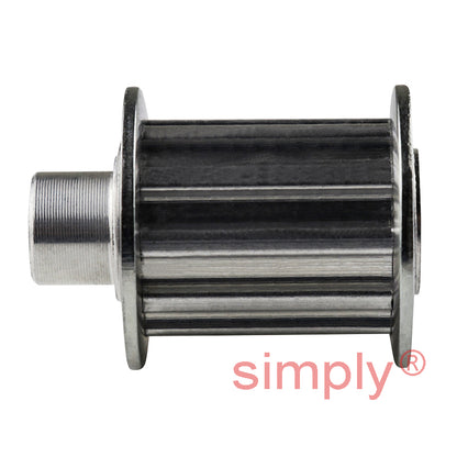 Drive-Flex Aluminium Centre Drilled T5 Timing Pulley with Flanges 5mm Pitch 12 Tooth for 25mm Wide Belts