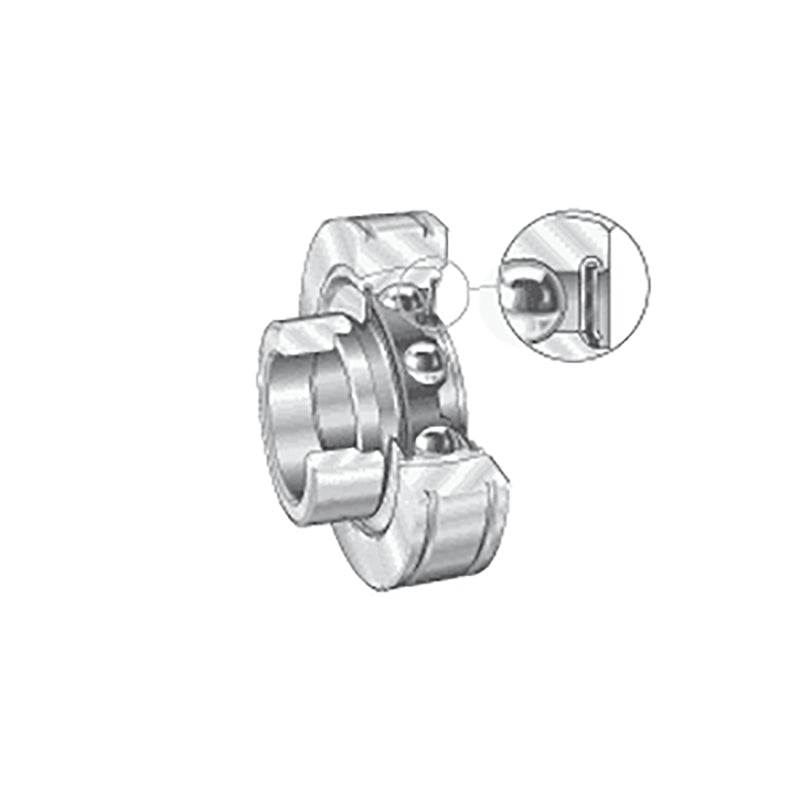 INA PE35XL Metric Parallel Outer Bearing Insert with Steel Aligning Ring and P Seals and Eccentric Collar 35x80x40mm