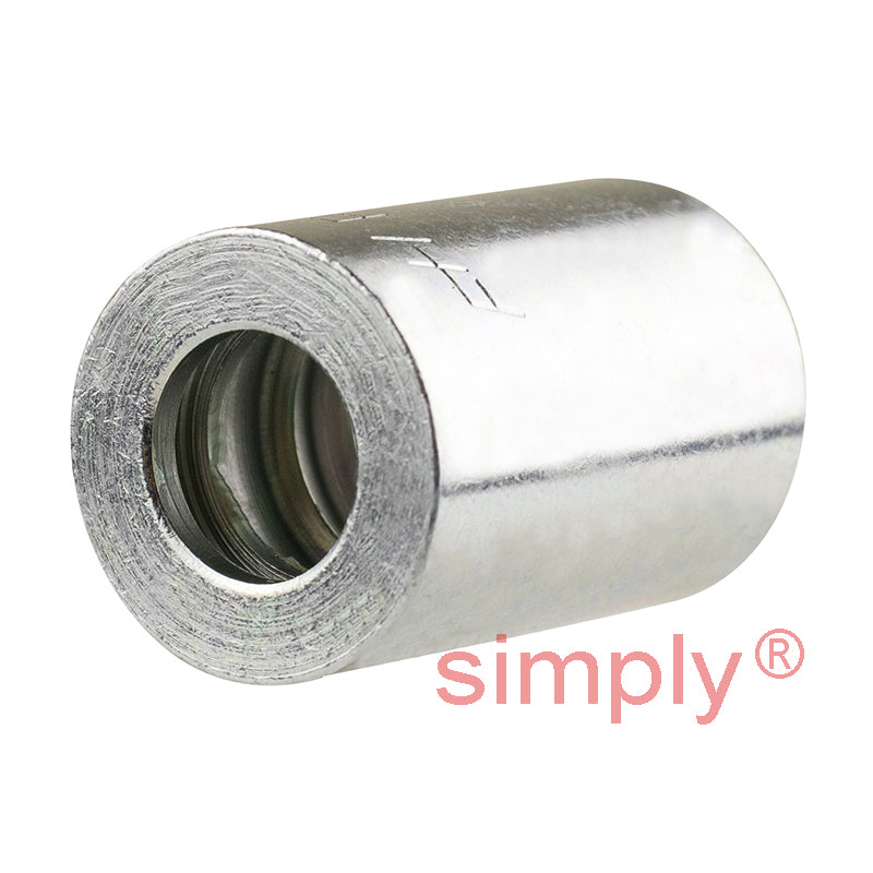 FLEXEQUIP/VOSS PF15 1SC/2SN Zinc Nickel Plated Swage Ferrule Fitting No Skive for Compact Hoses 1/4 inch SAE - Allow 2-3 Days