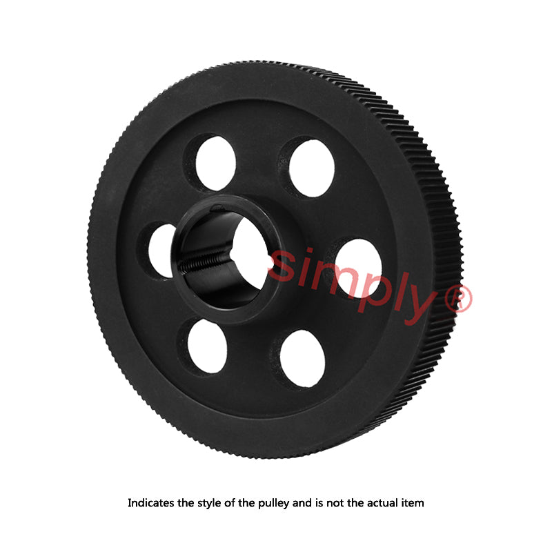 Drive-Flex PC8M-168S-36 - 8mm Pitch 168 Tooth Polychain and Synchrochain Cast Iron Taper Bore Timing Belt Pulley for 36mm Wide Belts