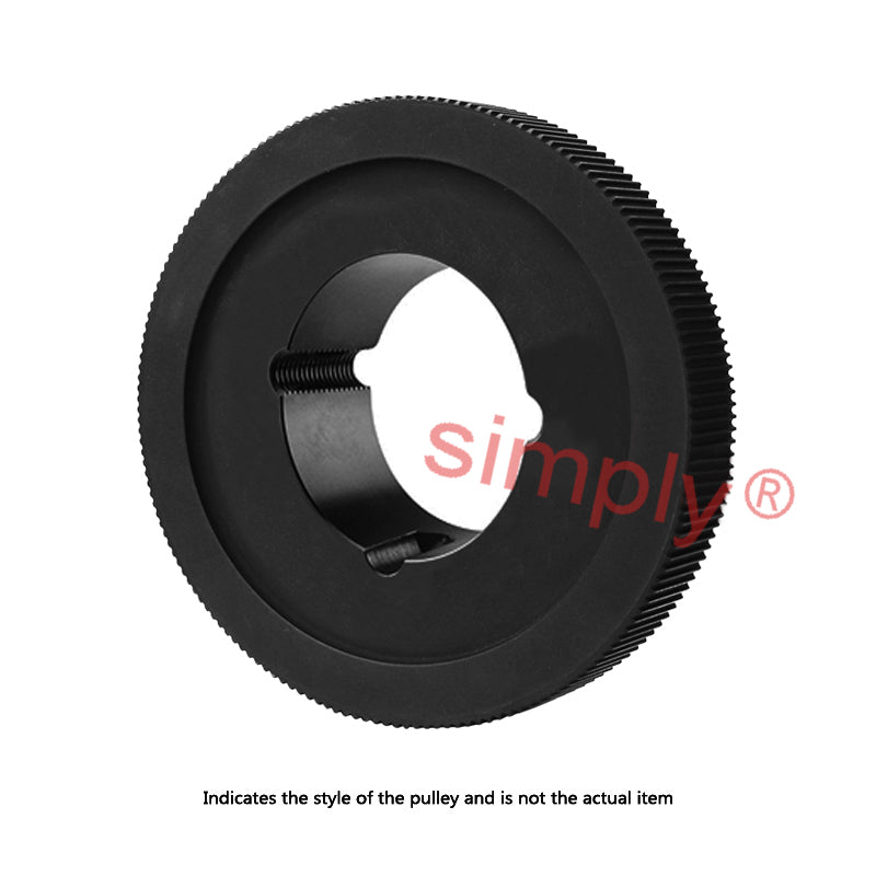 Drive-Flex PC14M-64S-90 - 14mm Pitch 64 Tooth Polychain and Synchrochain Steel Taper Bore Timing Belt Pulley for 90mm Wide Belts