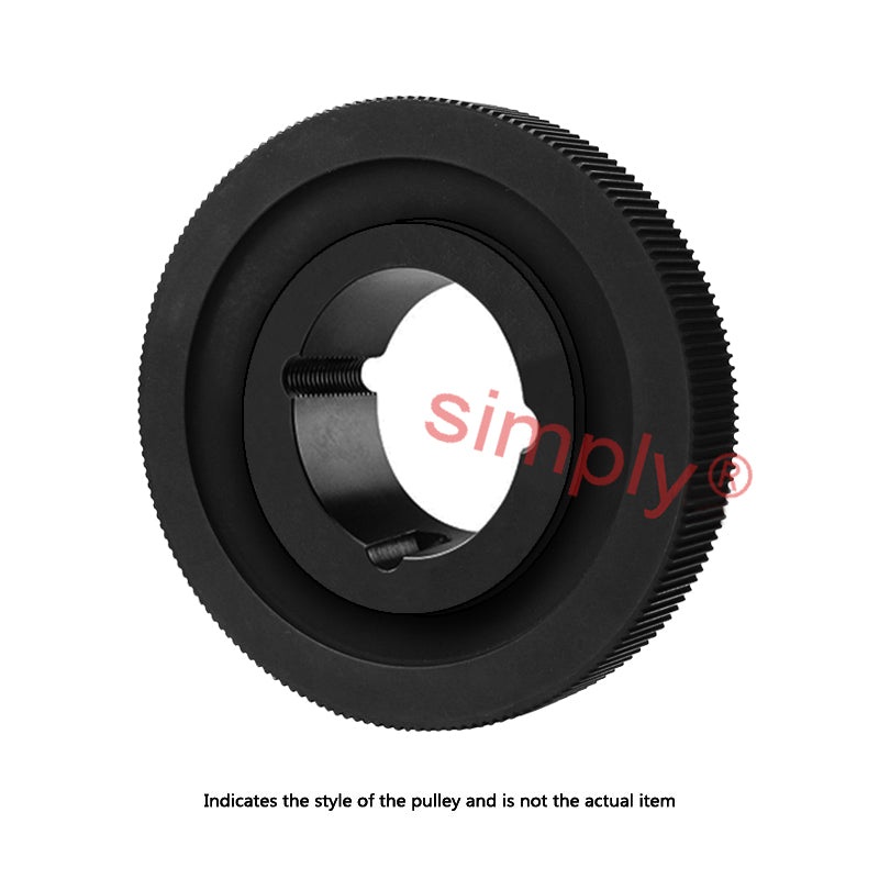 Drive-Flex PC14M-80S-68 - 14mm Pitch 80 Tooth Polychain and Synchrochain Cast Iron Taper Bore Timing Belt Pulley for 68mm Wide Belts