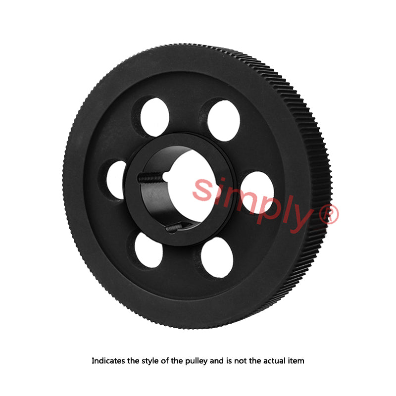 Drive-Flex PC14M-140S-90 - 14mm Pitch 140 Tooth Polychain and Synchrochain Cast Iron Taper Bore Timing Belt Pulley for 90mm Wide Belts - Allow 2-3 Days