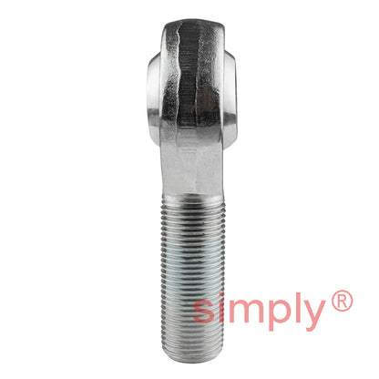 Budget POS18 Right Hand Steel / PTFE Lined Plain Male Rod End 18mm Bore M18x1.5 Thread